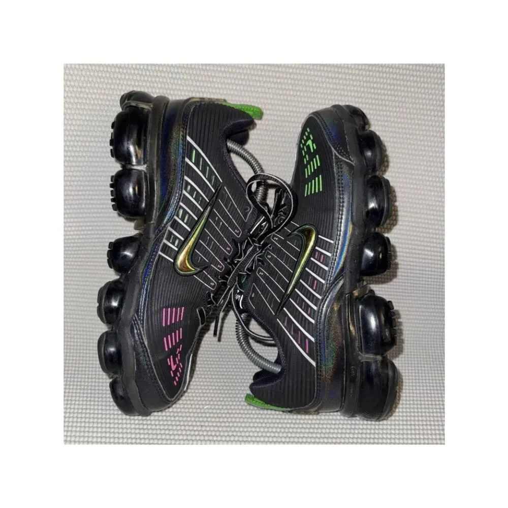 Nike Air VaporMax 360 Black Green Pink Iridescent Athletic Sneakers Shoes Mens 9